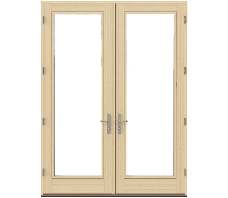 Paducah Pella Lifestyle Series Wood Double Hinged Patio Doors